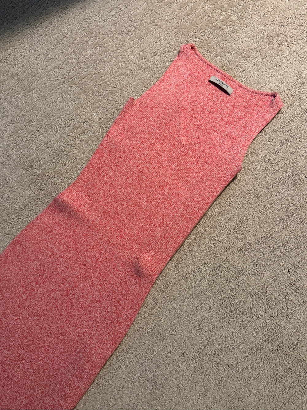All Saints pink sweater dress with zipper at side size S